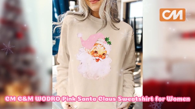 WODRO Funny Merry Christmas Sweatshirt For Women – Graphic Pullover Crewneck (Xmas Gift)