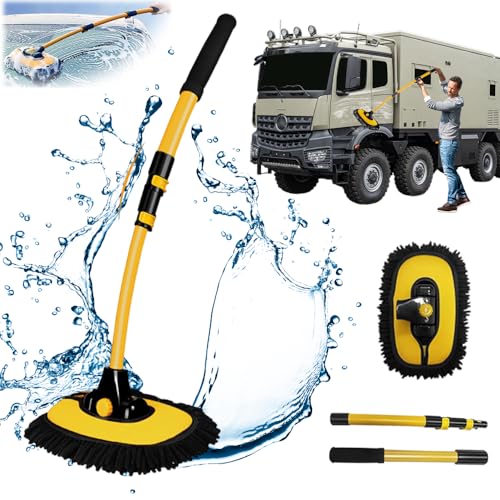 Opiniones y reviews de Cepillos y mopas - los más vendidos. 48 Cepillo para Lavar Carros, Kit de Limpieza para Auto, Kit de Trapeador para Lavado de Autos Con Mango Largo, Barra Telescópica 50-102 cm Con Producto de Limpieza de 3 Etapas...