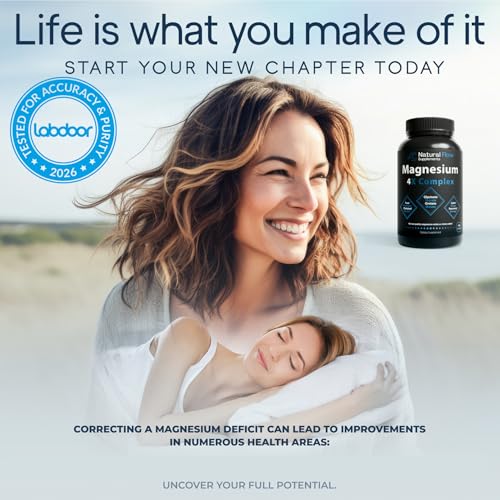 Natural Flow Magnesium Glycinate Complex — 200mg Elemental Mg — 4 Chelated Forms: Glycinate, Taurate, Malate & Orotate — No Oxide, No Citrate — Calm, Sleep & Muscle Support — 120 Veg Capsules, 60 Days - Image 5