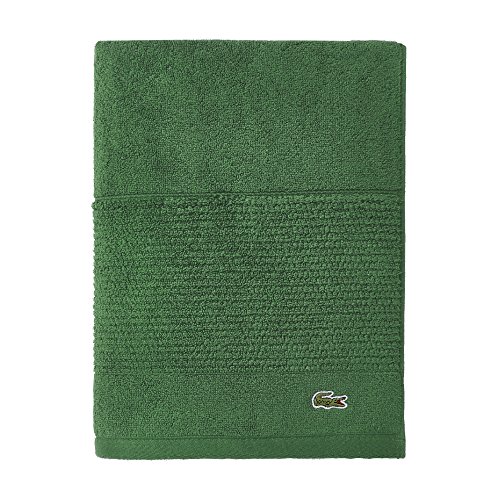 Lacoste Legend Towel, 100% Supima Cotton Loops, 650 GSM, 30"x54" Bath, Field Green