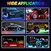 Mulcort RGB Car Lights APP Controlled LED Underbody Light Kit with 12 Premium 5050 LED Chips 16 Million Colors Music Sync for Cars Trucks SUVs ATVs Boats