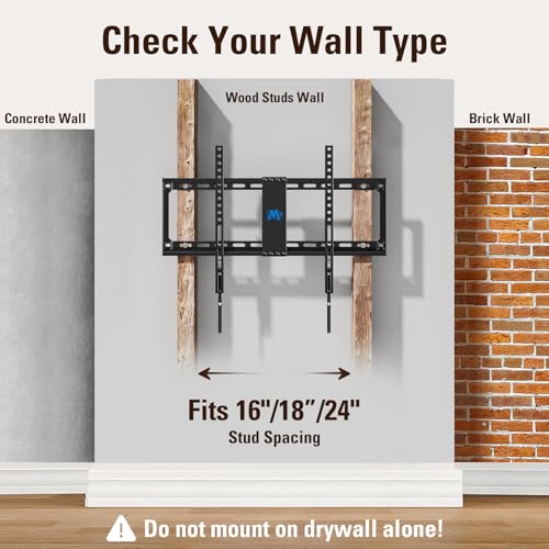 Mounting Dream MD2163-K Tv Mount Fixed For Most 42-84 Inch Flat Screen Tvs, Tv Wall Mount Bracket Up To Vesa 600 X 400Mm And 132 Lbs - Fits 16 Inch/18 Inch/24 Inch Studs - Low Profile And Space Saving Md2163-K thumb #7
