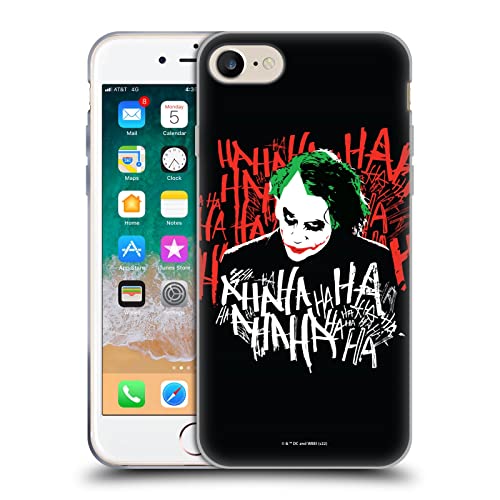 Head Case Designs sous Licence Officielle The Dark Knight Le Rire du Joker Graphiques Coque en Gel [Qualité Militaire] Compatible avec Apple iPhone 7/8 / SE...