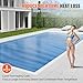 VEVOR 32 x 16 ft Rectangle Solar Pool Cover - 16 mil Solar Blanket with Bubble, Heat Retaining, Blue