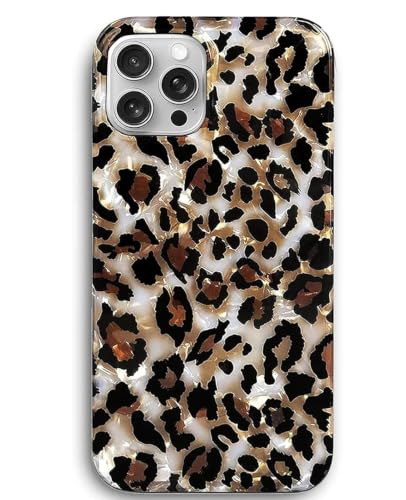 Coque iPhone 13 Pro Max motif guépard brillante idéale en soirée et au bureau