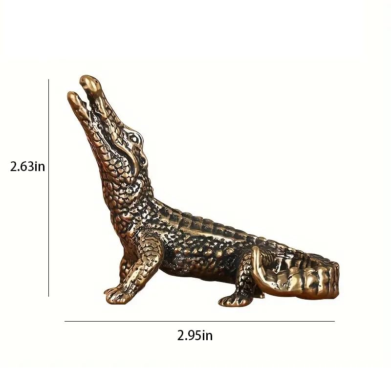 Figura de Cocodrilo de Latón 3 piezas miniatura 2
