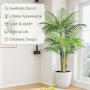 5ft Tall Triple Golden Cane Palm Artificial Tree Large Tropical Palm Tree UV Resistant Fake Plant in Pot for Indoor Outdoor Big House Living Room Outside Patio Office Home Decor 2Pack 5ft Tall Triple Golden Cane Palm Artificial Tree Large Tropical Palm Tree UV Resistant Fake Plant in Pot for Indoor Outdoor Big House Living Room Outside Patio Office Home Decor 2Pack