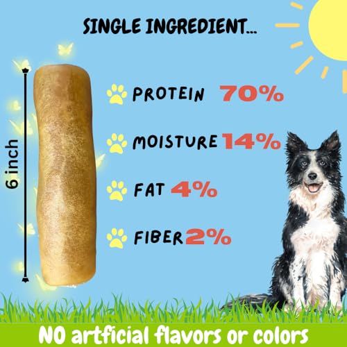 Image of BULLYSTICKS & MORE 6 Inch Beef Collagen Rolls for Dogs (Extra Thick - 10 Count) - Bones for Dogs - Dog Parents Choice - No Hide Beef Cheek Rolls