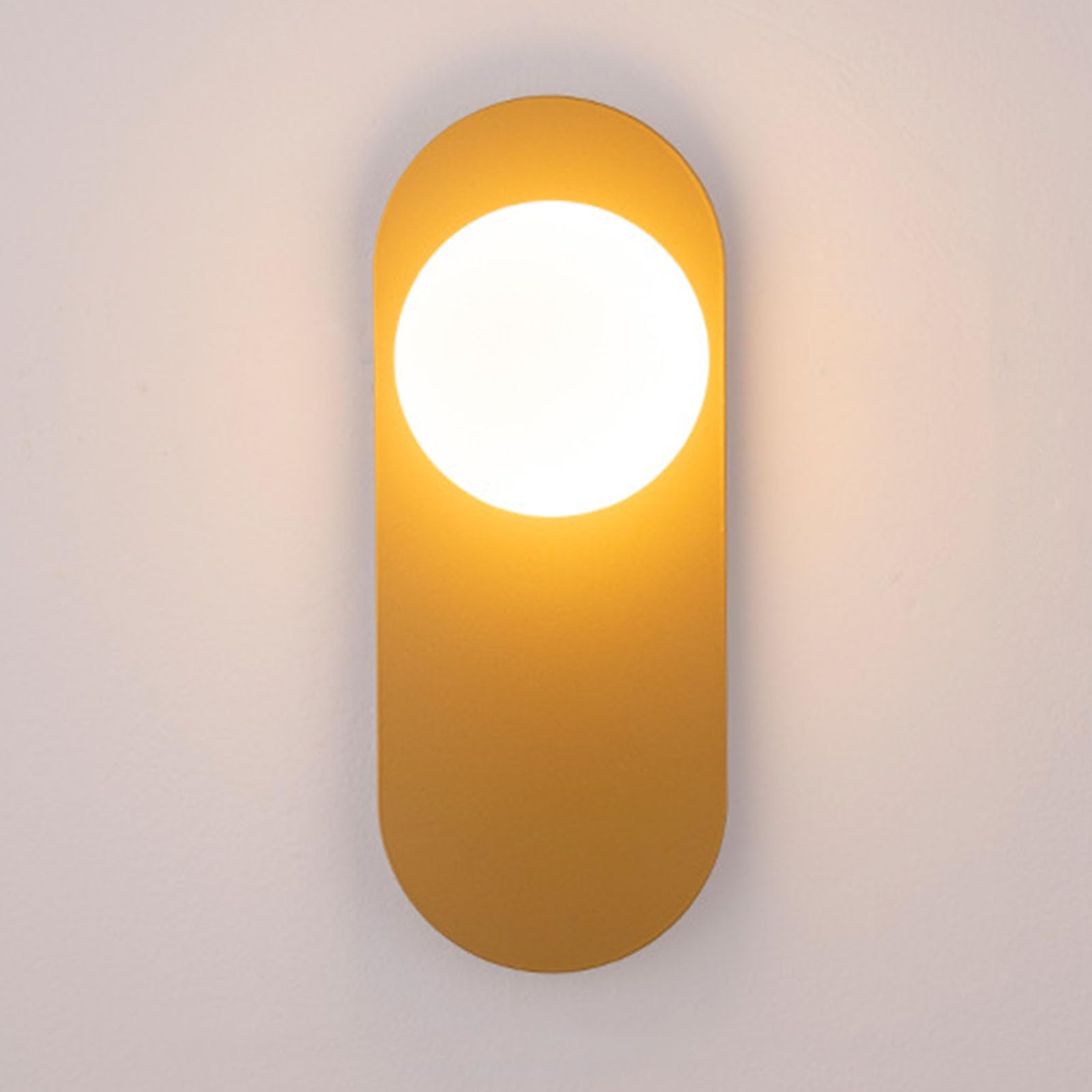 HXYSXHJUO Nordic Glass Ball Wall Sconces, Modern Metal Bedside Lamps, Stylish Mount Light Fixtures for Living Room, Bedroom, Hallway - Indoor Lighting Decor