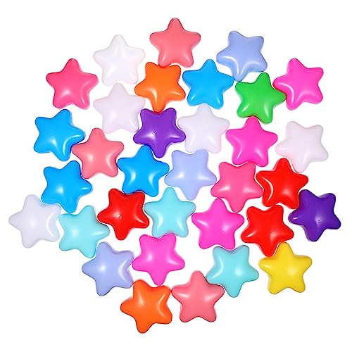 KONTONTY 100Pcs Star Shaped Ocean Balls for Crush Balls for Indoor Play Ball Pit and Swimming Pool Mixed Color Design