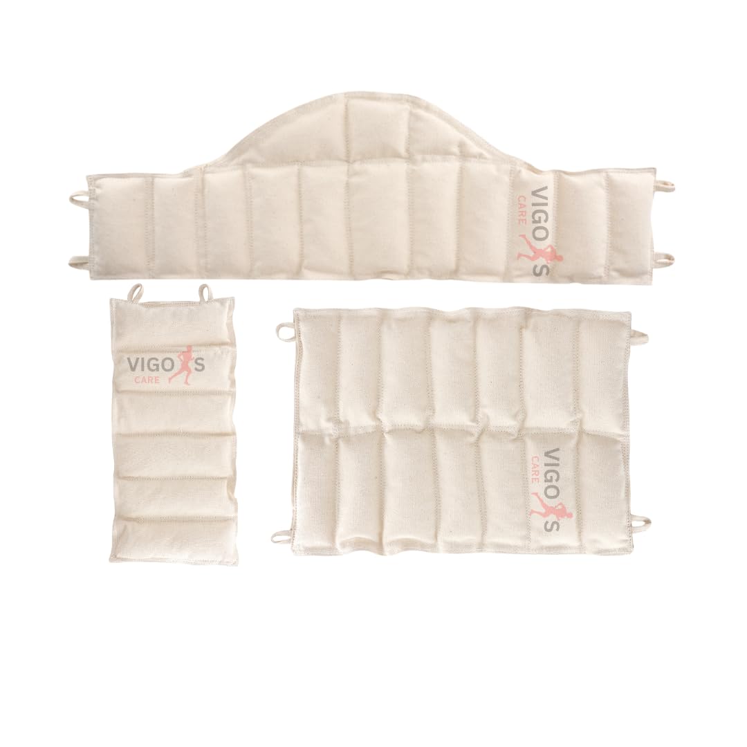 moist heat therapy hydrocollator pack for physiotherphy pain relief, hote pack bag for pain relief, steam hot pack set - Pack Of (Cervical_Standard_Wrist_3Pcs)