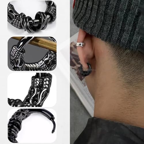 Image of Young & Forever Gift Stainless Steel Hoop Stud Earrings for Men and Boys