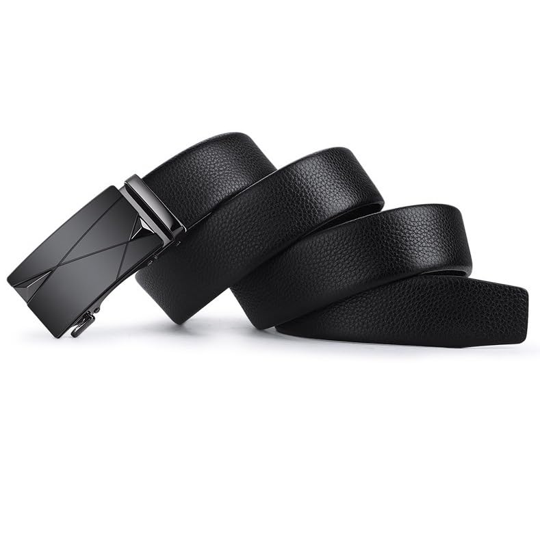 JSEIAJB Men's Belt Business Cowhide Automatic Buckle Belt and Belt(125cm)2