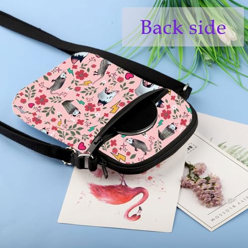 XYANFA Opossum Crossbody Bag Screaming Opossum Themed Gift Opossum Lover Gift Opossum Gift For Women Opossum Shoulder Bag4