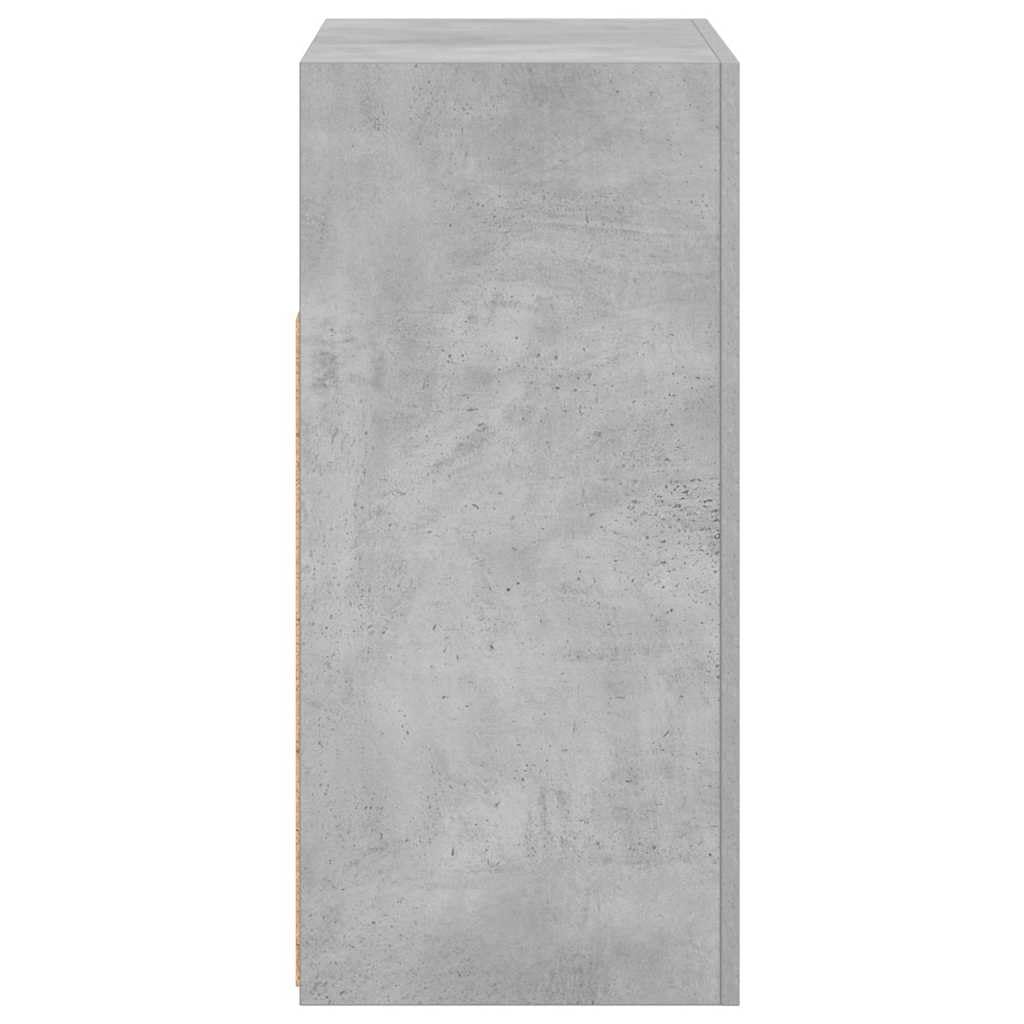 vidaXL Credenza con Luci LED Grigio Cemento 80x35x75 cm