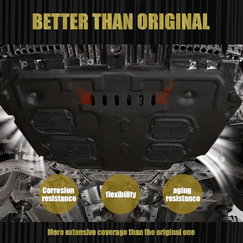 Image of New Engine Splash Shield Fit for Audi Q5 2009-2017 Under Engine Cover Compatible with Q5 2010-2016 Engine Guard Fit for Q5 2011 2012 2013 2014 2015 Front Engine Gearbox Guard