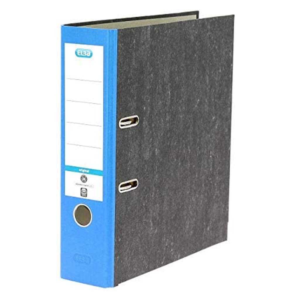 Elba Ordner A4, Smart Original Wolkenmarmor, 8 cm breit, blau, 10 Stück
