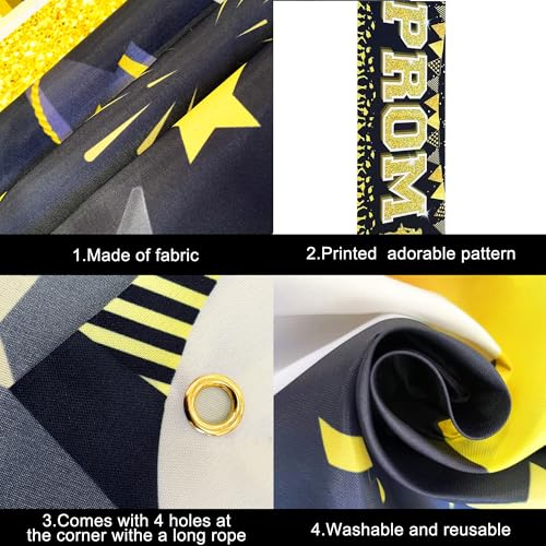 Image of KatchOn Prom Banner 120x20 Inch, Graduation Decorations 2026, Black and Gold Graduation Yard Banner for Outdoor Grad Decorations 2026, 2026 Graduation Banner, Prom Decorations 2026 Black and Gold Graduation Yard Banner for Outdoor Grad Decorations 2026, 2026 Graduation Banner, Prom Decorations 2026