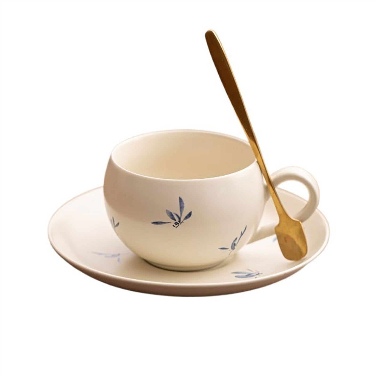 Tasse à café en céramique de 220ML avec soucoupe élégante pour vos pauses thé au bureau
