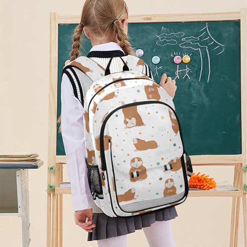 Sac à dos ordinateur portable cochon d'inde yoga pour lycéen voyage - 3
