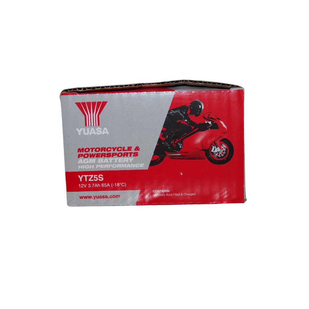 YUASA BATTERIE YTZ5S AGM geschlossen, 23.2 x 14.1 x 8.6 cm