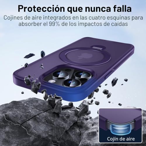Funda iPhone 14 Pro con anillo giratorio para ver vídeos en la mesa 5