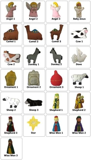 Miniatura 9 de Pockets of Learning - Calendario de Adviento personalizado de natividad tradicional  Decoración navideña, escena del pesebre de la guardería,