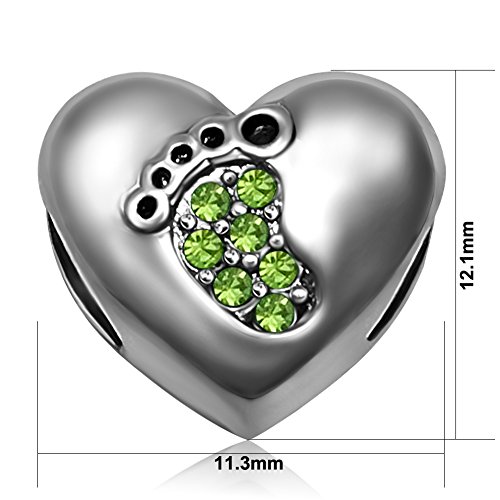 Image of JMQJewelry Feet Jan-December Womens Charms Fits Pandora Charms Bracelets