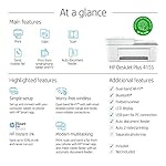 HP DeskJet Plus 4155 Wireless All-in-One Printer - Compact Inkjet Printer with Mobile Printing, Scanner, Copier, Bluetooth, Home Office & WiFi Compatible - 3XV13A (Renewed) - Image 5
