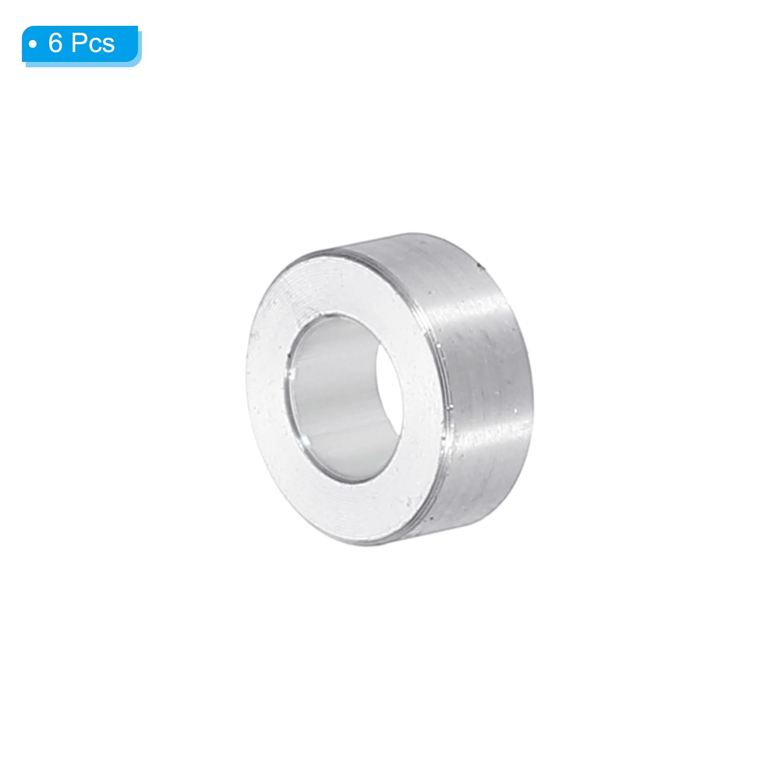 PATIKIL M6 Aluminum Spacers, 6pcs 1/4" x1/2" Round Metal Spacers for 1/4 or M6 Screw Bolts - Image 3