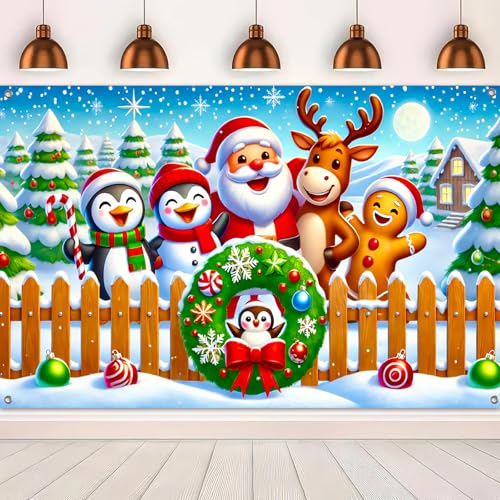 Banner Navideño BlissYard 71x43 Inch con Personajes miniatura 5