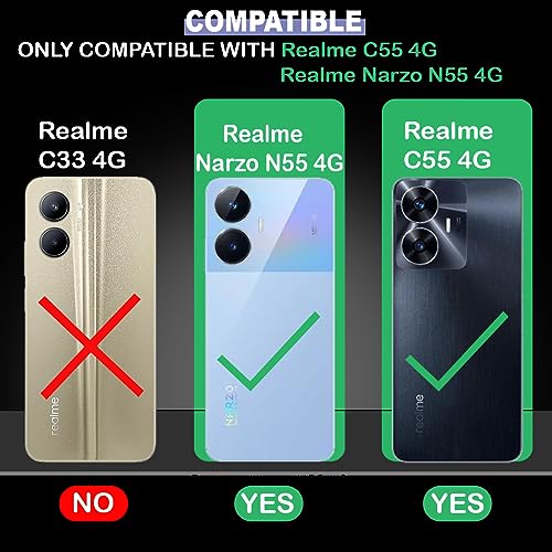 Image of Green Bubbles Design Premium 2D Printed Metal Back Case Cover for Realme C55 4G / Narzo N55 4G