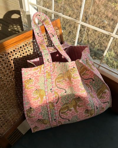 Image of Women's 100% Cotton Lightweight Shoulder Tote Bag with Interior Poeckt Casual Handbag for Women