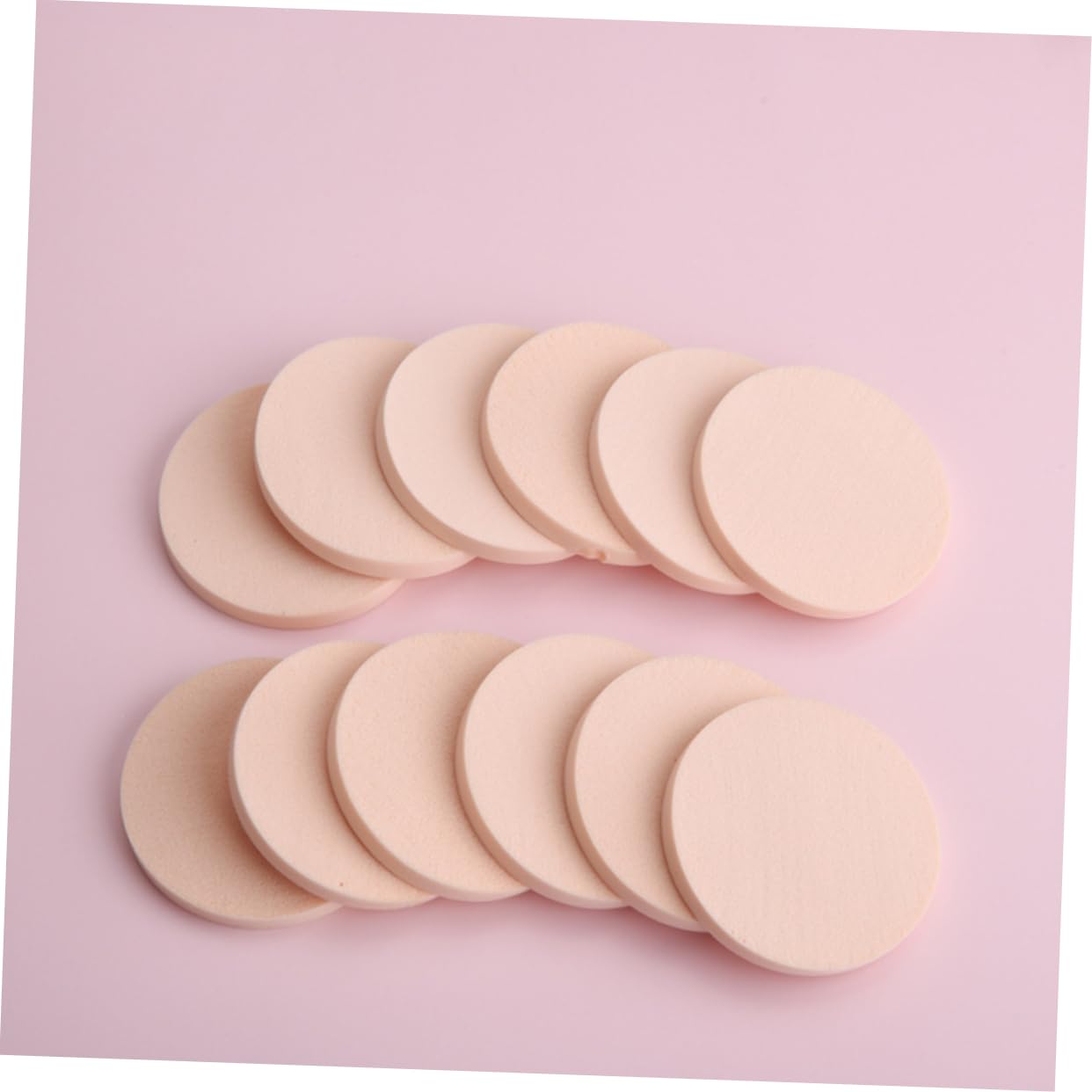 SHERCHPRY 24pcs Round Makeup Sponges Dual Sided Facial Powder Puff for Wet Dry Use for Cream Liquid Foundation Application Bag Total