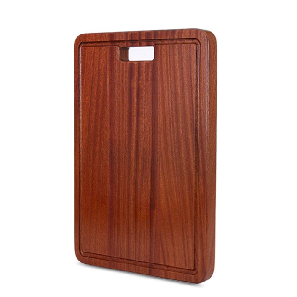 Tablette de coupe en bois avec groove anti-débordement de jus