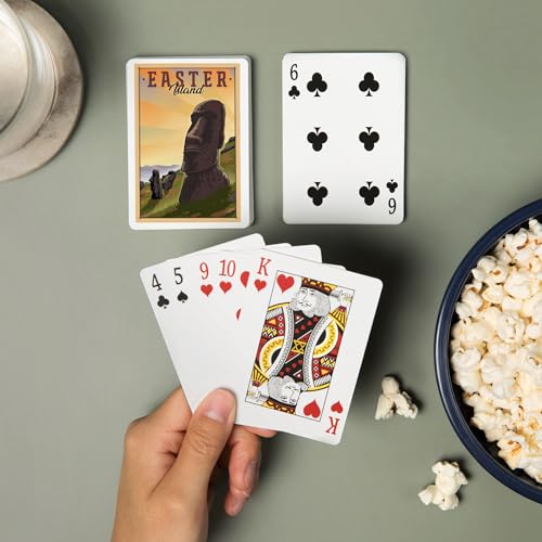Baraja Poker Easter Island con 52 naipes miniatura 2