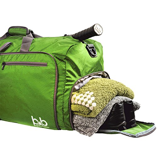 Extra Large Duffle Bag with Pockets - Waterproof Duffel Bag for Women and Men (Dark Green)