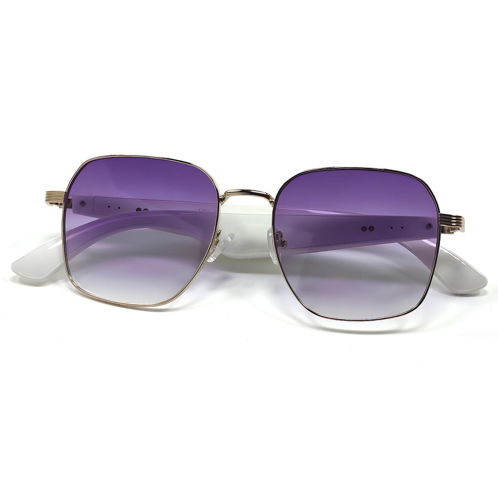 Lunettes de soleil polarisées Bluetooth IA violettes protection UV400 audio