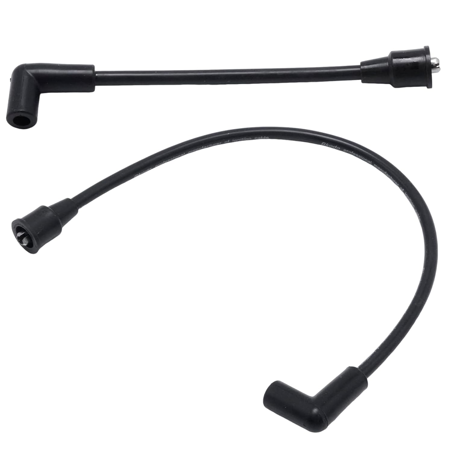 2Pcs 8mm Ignition Wire Set, Replacement for Harley Davidson Dyna, Softail, Tour Glide (1980-1999), Replaces 2104-0140(Black)