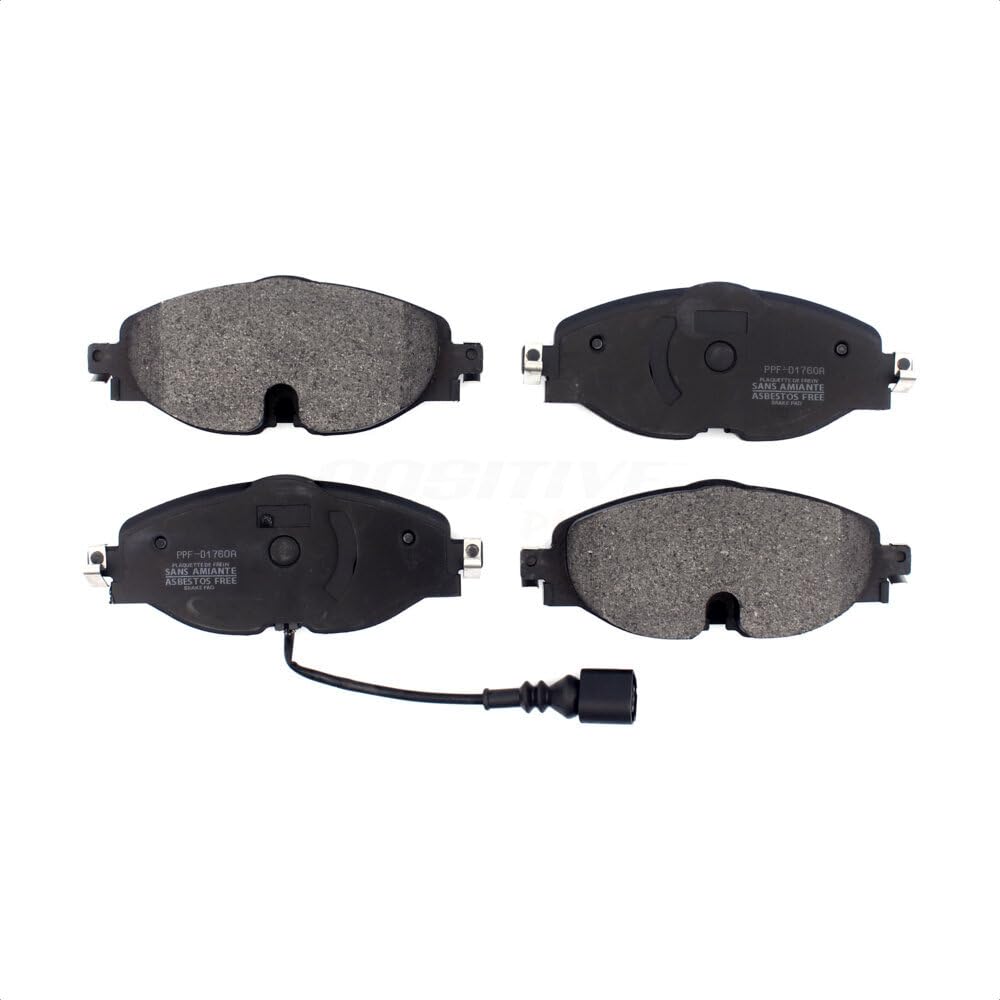 Front Semi-Metallic Disc Brake Pads PPF-D1760A Replacement For Volkswagen Golf Jetta SportWagen Taos Audi GTI A3 Quattro Alltrack e-Golf Passat TT Sportback e-tron