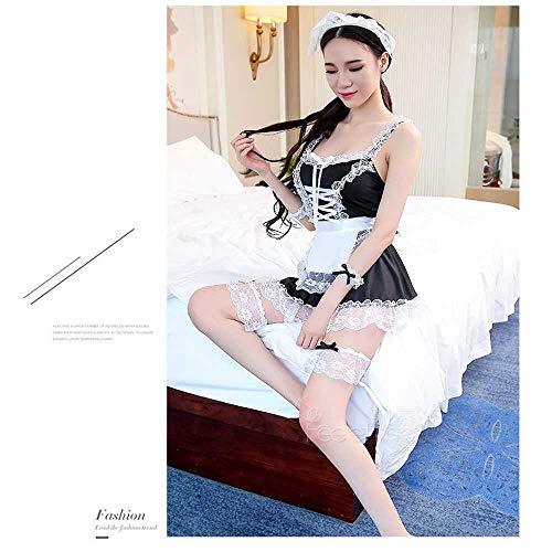 Womens School Cosplay Jurk, Sexy Bikini met Bow Kawaii Maid Kostuum Japanse Fancy Jurk voor meisjes tieners een stuk - Afbeelding 8