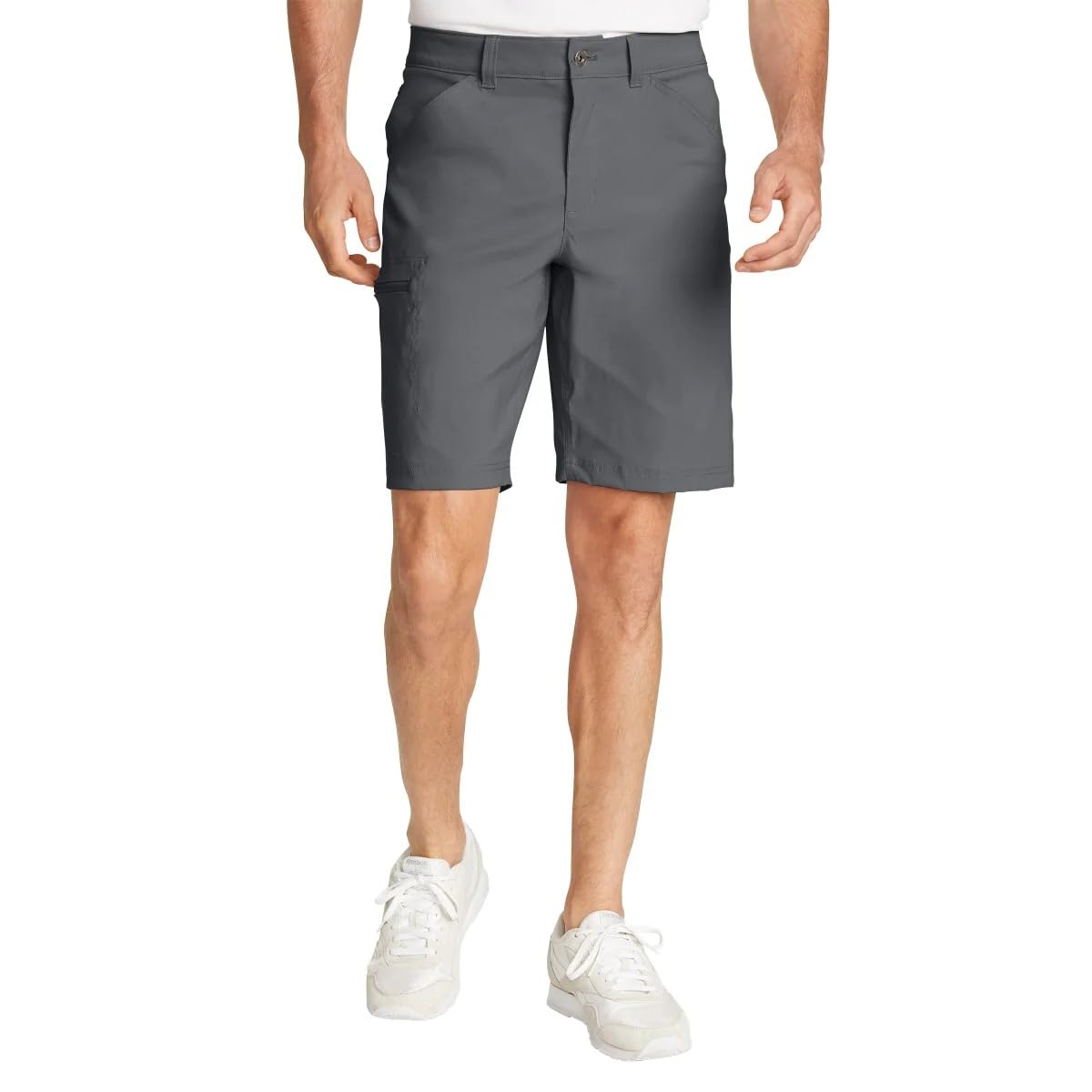 Eddie Bauer Men’s UPF 50+ Classic Fit Stretch Lightweight Tech Short (Gray, 36)