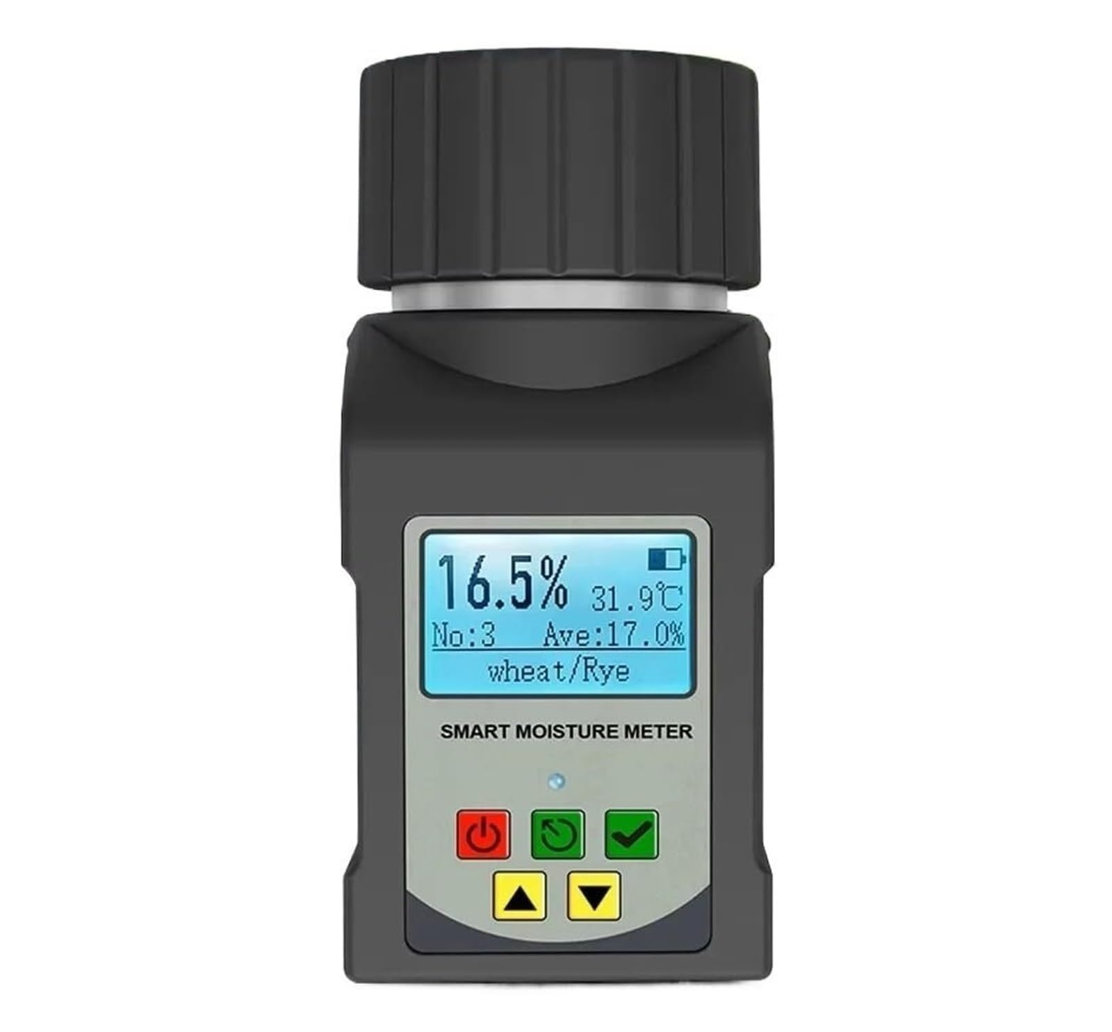 Amrttwy One Color Moisture Meter, Digital Grain Moisture Meter, Tester For 25 Types, Corn, Coffee, Seeds, Wheat, Hygrometer, Analyzer