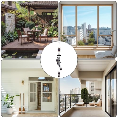 Carillon à vent en métal décoratif pour balcon et jardin de maison - 5