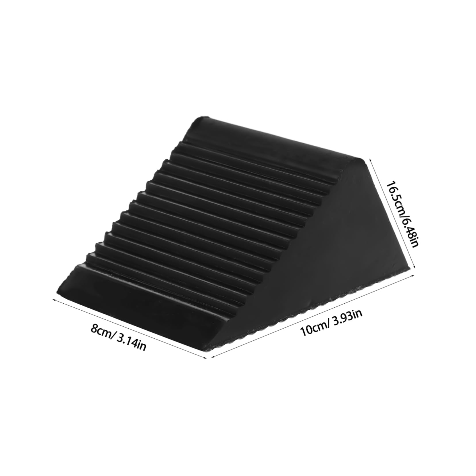 SOESFOUFU Wheel Chock Rubber Stopper for Vehicles Heavy Duty Triangular Design Nonslip Grip Compact for Cars Trucks Rvs Trailers Durable Weather Resistant Easy to Use