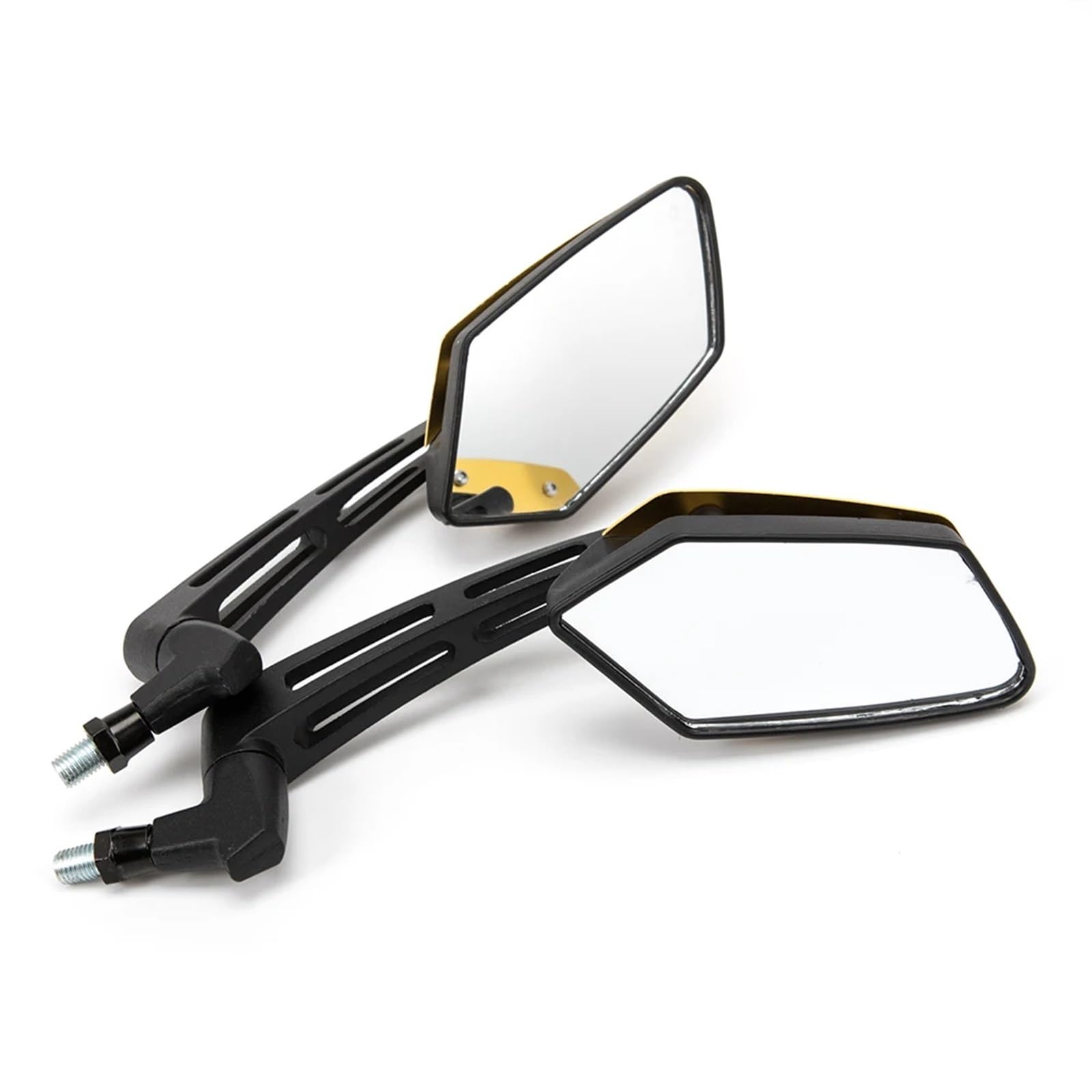 Espejos Moto Homologados Espejo Retrovisor Para Moto Scooter Bicicleta Eléctrica Giratorio HD Visión Lateral Negro Carbono Azul Rojo Dorado Plateado 8 Mm 10 Mm Geevorks(Red)