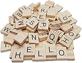 MFDSJ 400 PCS Scrabble Letters for Crafts, Wood Scrabble Tiles, DIY Wood Gift Decoration, Making...