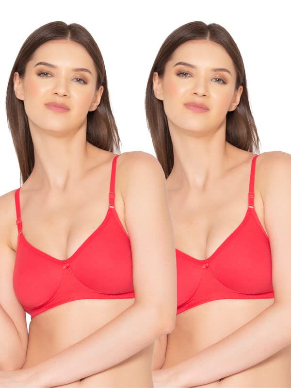 Image of Groversons Paris Beauty Women's Pack of 2 Seamless Non-Padded, Non-Wired Bra (COMB09)