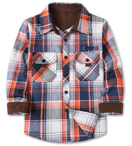 Image of Betusline Boy and Men Button Down Plaid Shirt | Soft,Breathable and Comfortable Fabric