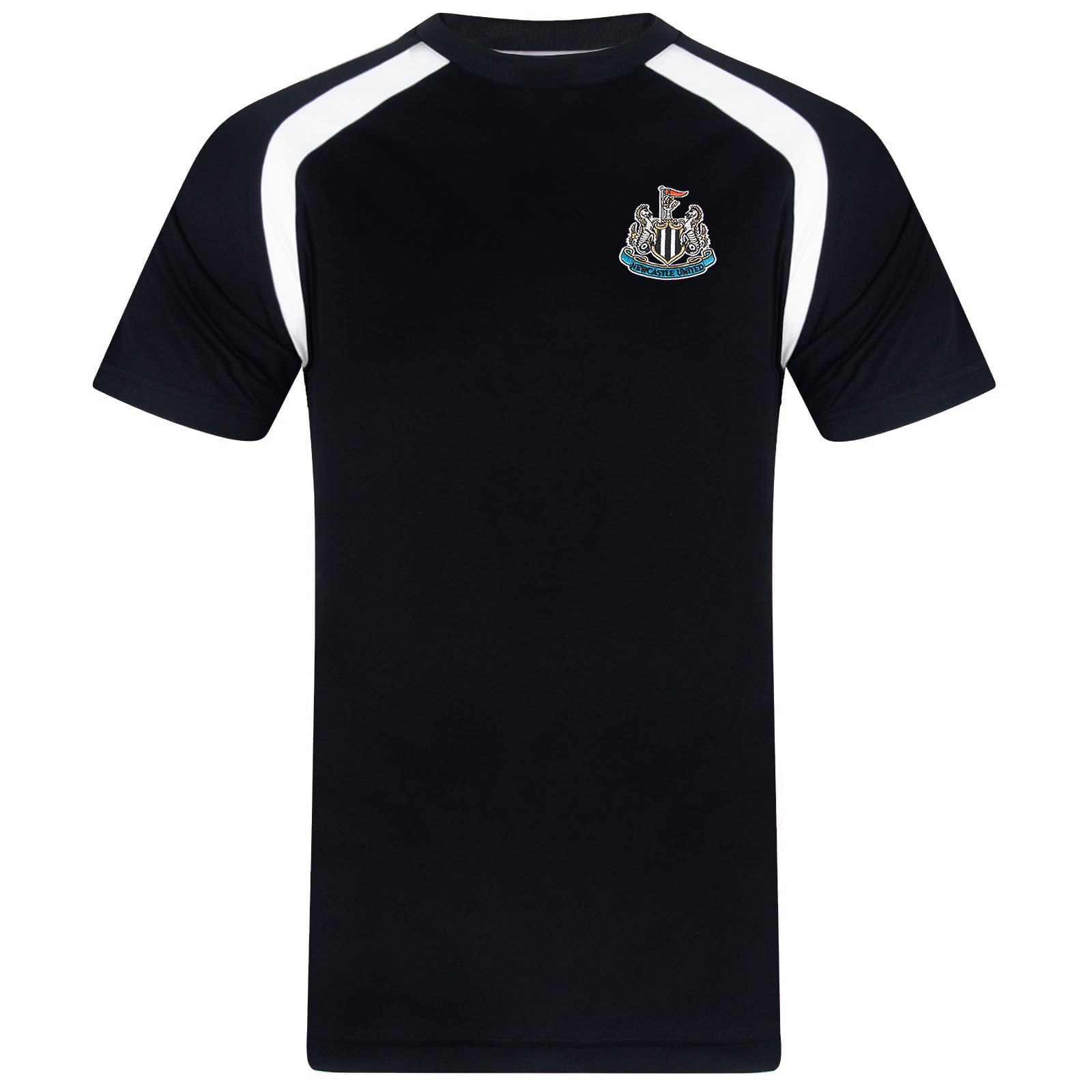 Newcastle United FC Official Football Gift Mens Poly T-Shirt Black 3XL